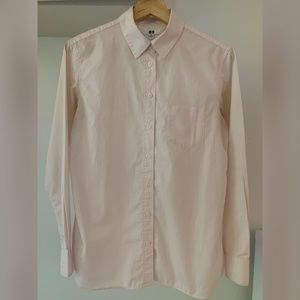 Uniqlo Light Pink Long Sleeves Collar Shirt